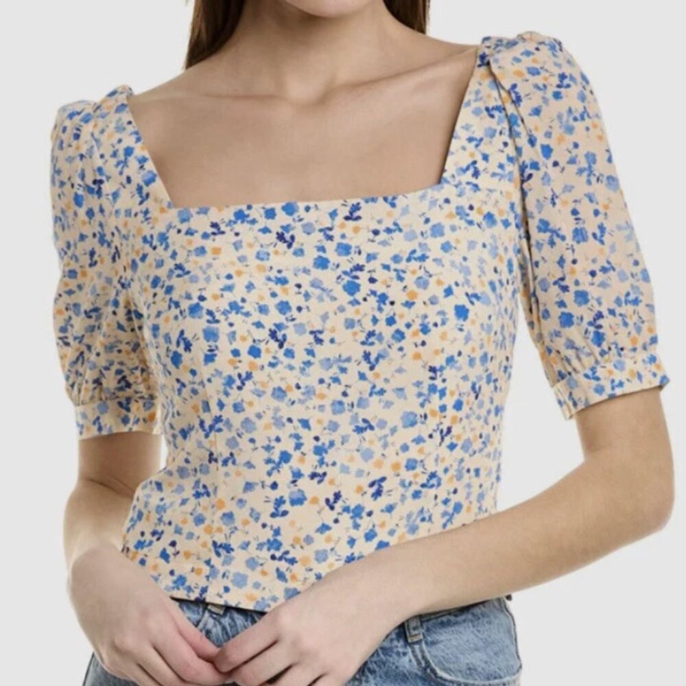 Favorite Daughter - The One That Got Away Floral Square Neck Blouse